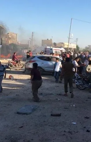 Azez'de hain saldırı! 5 ölü, 85 yaralı