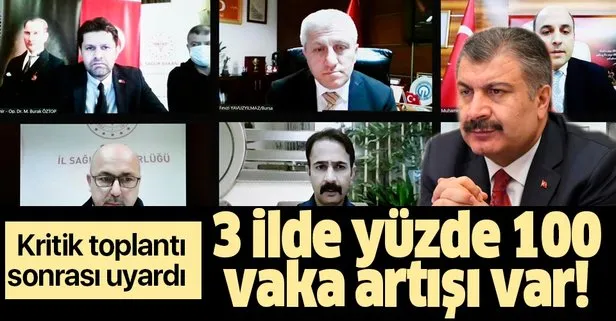 Bakan Koca uyardı: 3 ilde yüzde 100 vaka artışı var