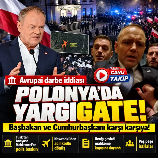 Polonyada darbe girişimi iddiası: Anayasa Mahkemesine baskın! Cumhurbaşkanı Nawrocki acil koduyla döndü... Halk sokağa çağrıldı