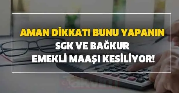 Bunu yapanın emekli maaşı kesiliyor ve...