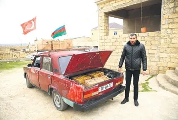 Azerbaycanlı Server Beşirli  yardımları getirmek için yola çıktı