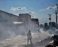 Eskişehir’de palet fabrikasında başlayıp depoya sıçrayan yangın kontrol altına alındı