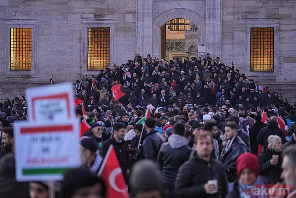 Binler Galata'ya akın etti... İstanbul'dan Aksa'ya direnişe bin selam! | Alandan tarihi kareler - 11