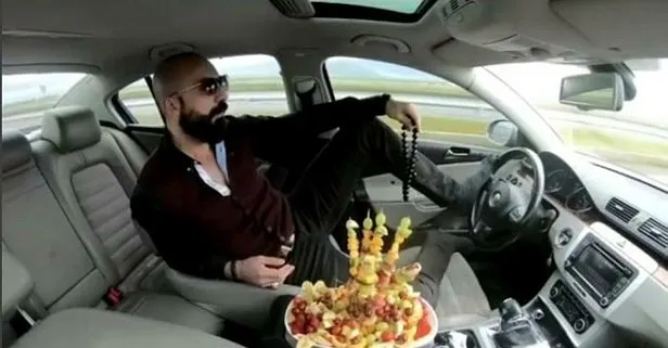Erzurum’da ayağıyla otomobil kullanıp meyve yiyen Abdulkadir Erdoğan’ın cezası belli oldu
