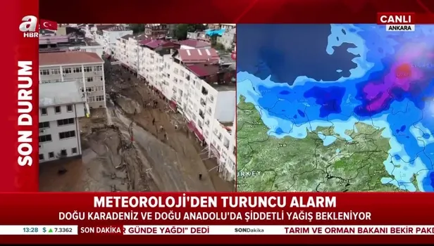 Giresun'da yaşanan sel felaketinin ardından Meteoroloji’den turuncu alarm! Doğu Karadeniz ve Doğu Anadolu için kuvvetli yağış uyarısı