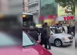 Bursa'da yol verme kavgası kamerada