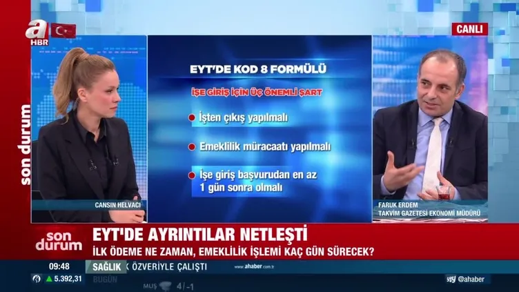 KOD 8 nedir? EYT'de ''KOD 8'' formülü... Çalışan EYT'liler dikkat! İşe giriş için 3 önemli şart! Uzman isim açıkladı