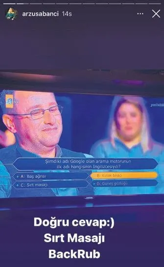 yarisma-arzusu-arzu-sabanci-kim-milyoner-olmak-1606686247262.jpeg Arzu Sabancı, Kim Milyoner Olmak İster? yarışmasındaki bir soruyu takipçileriyle paylaştı-3