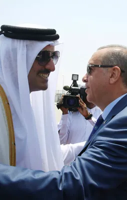 Cumhurbaşkanı Erdoğan'ı Katar Emiri karşıladı