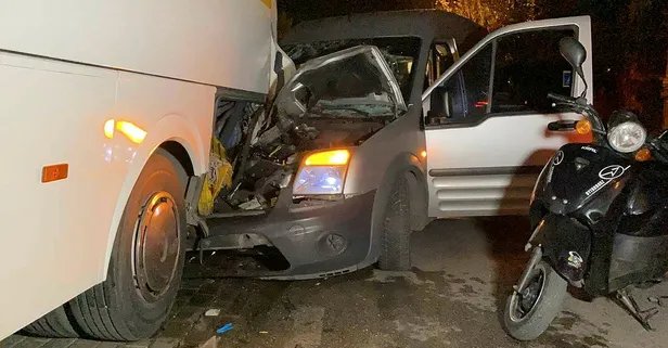Bursa’da feci kaza! Kontrolden çıktı park halindeki otobüse çarptı
