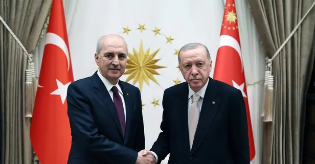 Başkan Erdoğan'dan yeniden TBMM Başkanı seçilen Numan Kurtulmuş'a tebrik