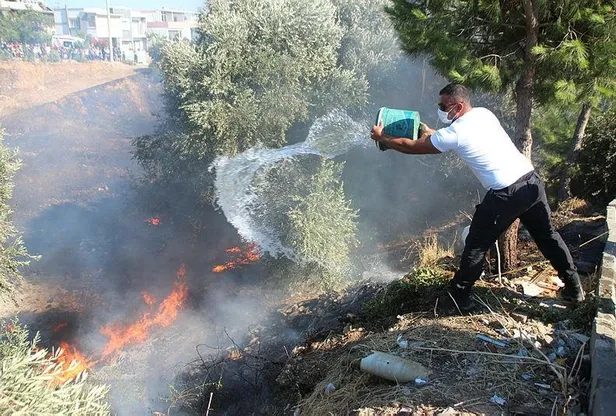 Bodrum'da korkutan yangın! İlk müdahaleyi mahalleli yaptı-1