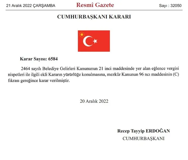 Karar Resmi Gazete'de! Film gösterimi, spor müsabakaları, at yarışları ve konserlerden alınan eğlence vergisi kaldırıldı-2