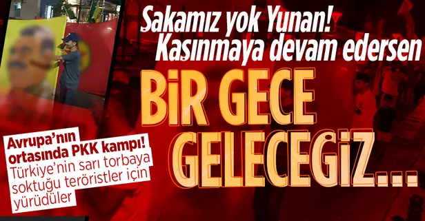 Yunanistan'da ikinci Kandil! Lavrion PKK'nın Avrupa kampı oldu! Teröristler için skandal yürüyüş