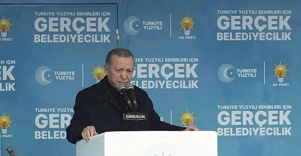Başkan Erdoğan’dan Giresun mitinginde önemli açıklamalar | CHP’ye yüklendi: Savaş çığırtkanlığına prim vermedik