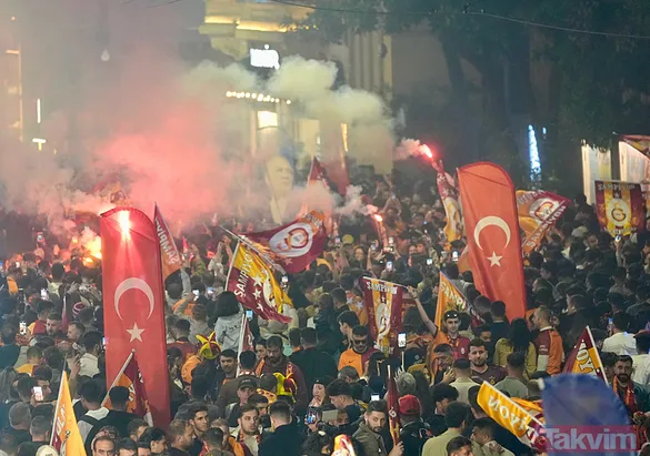 Galatasaray’ın şampiyonluğu sonrası Türkiye sarı kırmızıya boyandı