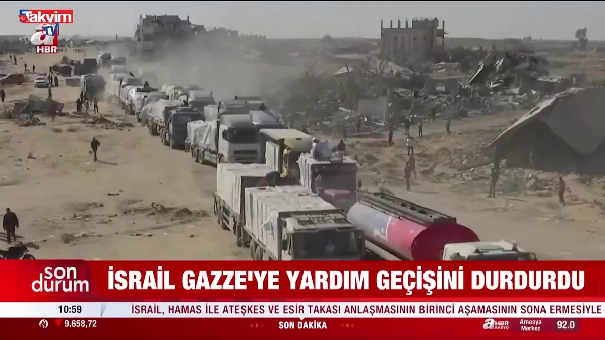 İsrail Gazze'ye yardım girişlerini durdurdu