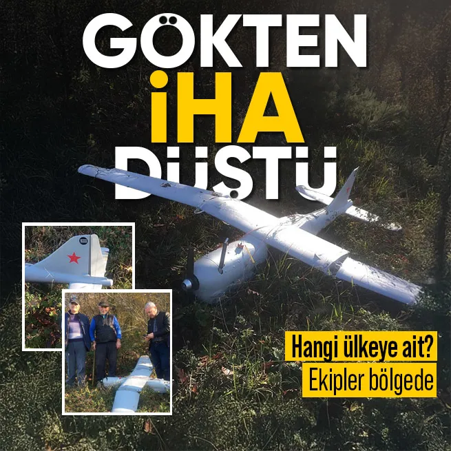 İzmitte insansız hava aracı düştü! Ekipler inceleme başlattı | Hangi ülkeye ait?