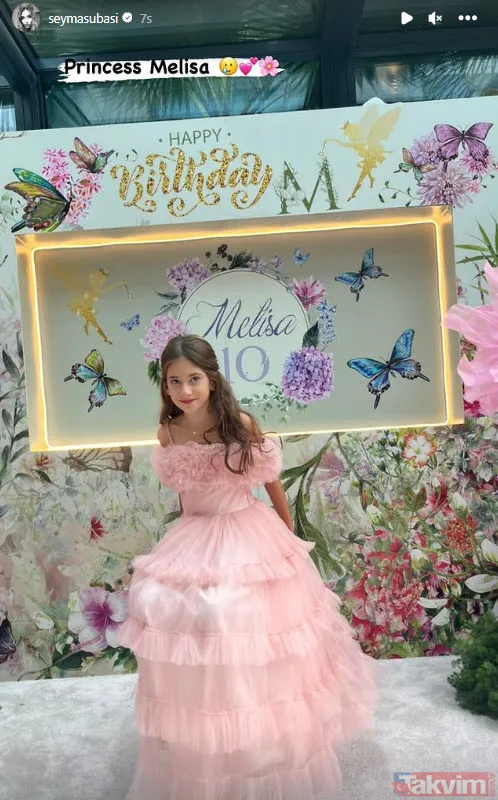 Acun Ilıcalı ile Şeyma Subaşı'nın kızı Melisa Ilıcalı 10 yaşında "Ablaların gibi babanı hiç üzmedin" Anne babadan ayrı parti - 13