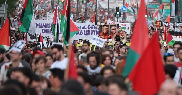 Hollanda’dan İngiltere’ye Barselona’ya Kırmızı Hat: On binlerce kişi Gazze için meydanlarda