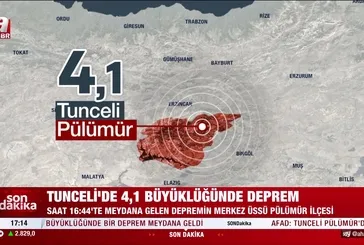 Tunceli'de deprem!