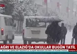 Ağrı ve Elazığ'da okullara kar tatili