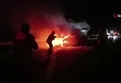 Kaza yapan araç alev topuna döndü