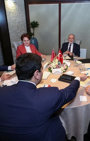 6 benzemez muhalefet partisi liderinin bir araya geldiği toplantıda Meral Akşener krizi! Masayı dağıtıyor mu?