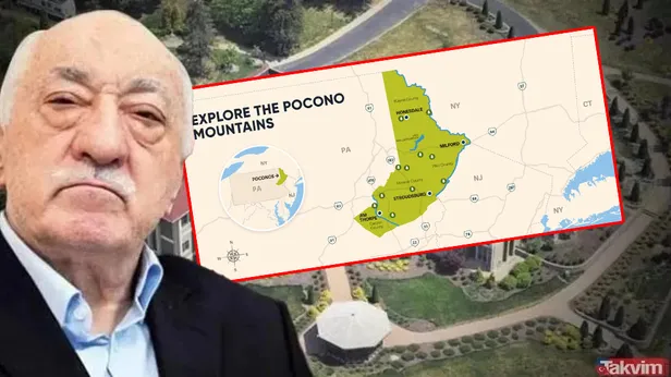 Kaçırılan Fetullah Gülenin izini sürdük! 45 kmlik kıskaç harita üzerinde konum: Neresi bu Pocono? | Son görüntüde iki kilit isim