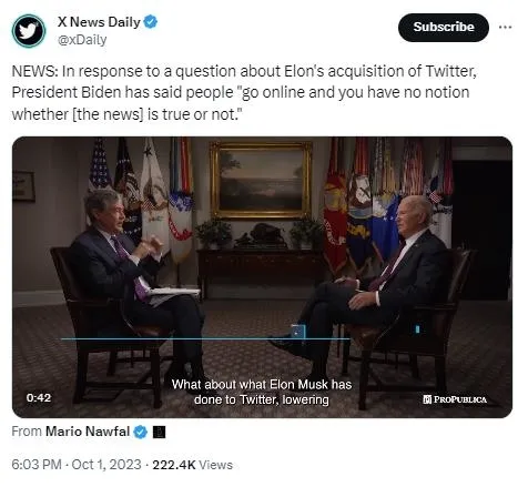 ABD Başkanı Joe Biden'ın X’te yalan haberler paylaşılıyor sözüne Elon Musk'tan ceset göndermesi!-2