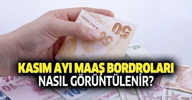 Kasım ayı maaş bordroları yayımlandı!