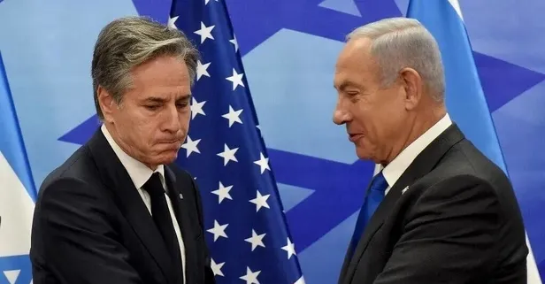 ABD Dışişleri Bakanı Blinken eli kanlı katil Netanyahu ile görüşmek için terör devleti İsrail'e gitti