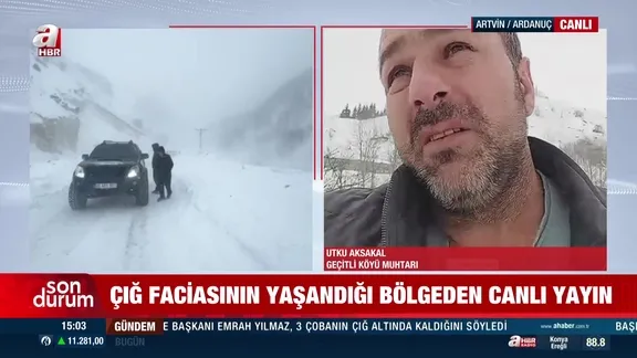 Artvin Ardanuç'ta çığ felaketi! Kar altındaki 3 çoban için zamanla yarış: Bölgeden canlı bağlantı!