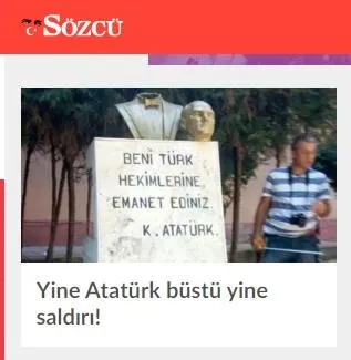 Atatürk büstüne çirkin saldırı-2