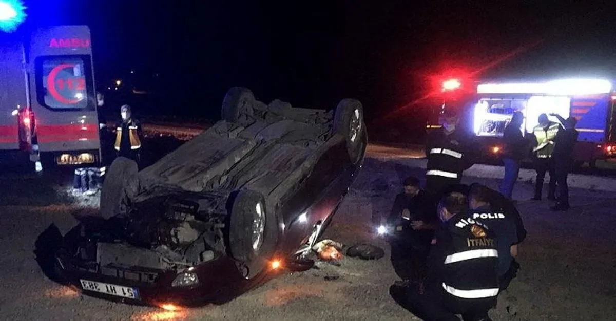 son dakika nigde de feci kaza otomobil takla atti 1 olu takvim