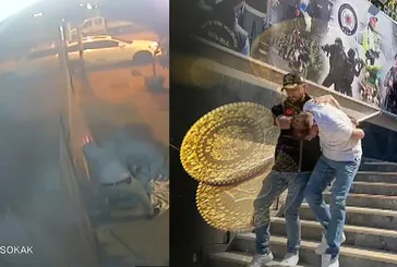 Altın hırsızları fena yakalandı! Soygun kamerada