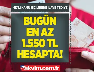 4/D’li kamu işçilerine ilave tediye ödemesi yattı mı? En az 1.550 - 2.323 TL hesaplarda! Kim kaç TL ikramiye alacak? (13 GÜNLÜK)