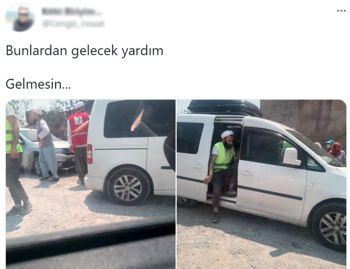Yangınla mücadele eden gönüllülere çirkin sözler