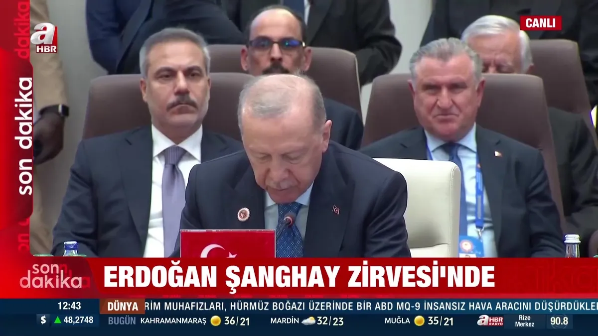 Başkan Erdoğan Şanghay Zirvesi'nde konuştu