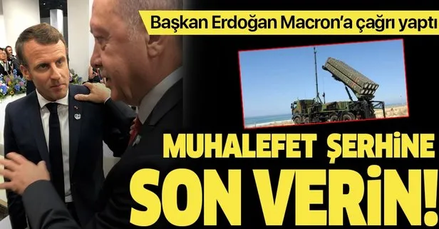 Başkan Recep Tayyip Erdoğan’dan Macron’a çağrı! Muhalefet şerhinden vazgeçin