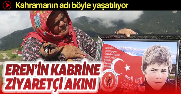 Eren Bülbül şehadetinin üçüncü yılında anılıyor! Türk bayraklı kabri hiç ziyaretçisiz kalmıyor