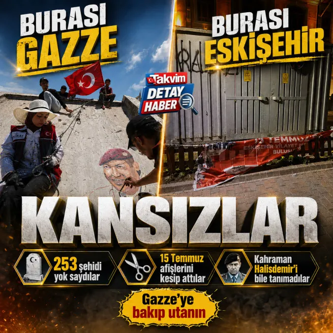 CHPli Odunpazarı Belediyesinden 15 Temmuz afişlerine kesik! Şehidi bile tanımadılar… Gazze kadar olamadılar