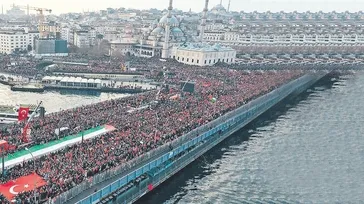 Galata Köprüsü’nde yarın sabah Gazze için destek yürüyüşü düzenlenecek! Milyonlarca vatandaş Filistin’i unutmuyoruz diye haykıracak