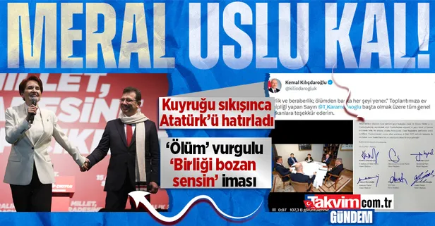 Son dakika: Kılıçdaroğlu suskunluğunu bozdu! Akşener'e 'Birliği bozan sensin, inadından vazgeç' iması