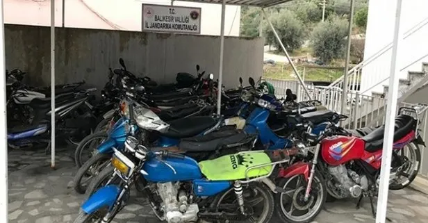 Balıkesir’de 28 çalıntı motosiklet ele geçirildi