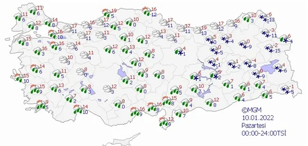 HAVA DURUMU | Meteoroloji tarih verdi! Kuvvetli kar yağışı geliyor... 9-13 Ocak 2022-12