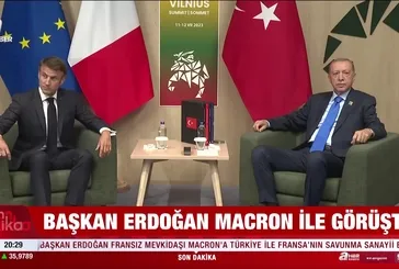 Başkan Erdoğan Macron ile görüştü!