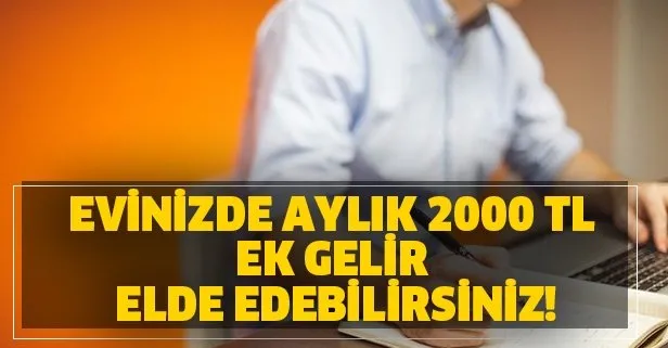 Evinizde aylık 2000 TL ek gelir elde edebilirsiniz! Evde para kazanmak için iş fikirleri nelerdir?