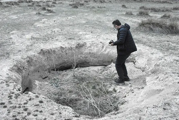 Konya'da korkutan görüntü! 1 kilometrelik alanda 100'ün üzerinde obruk!-5