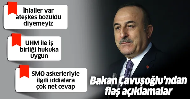 Son dakika: Bakan Çavuşoğlu'ndan SMO askerleriyle ilgili iddialara net cevap: Tamamen gerçek dışı